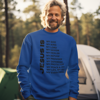 Jesus Is Crewneck Sweatshirt - Black