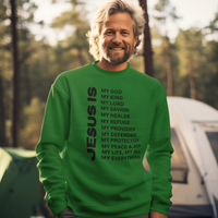 Jesus Is Crewneck Sweatshirt - Black