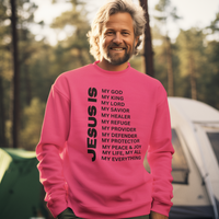 Jesus Is Crewneck Sweatshirt - Black