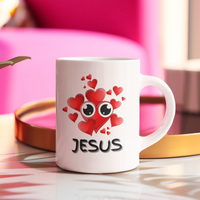 Eye Love Jesus White Mug