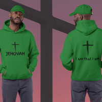 Jehovah Pullover Hoodie Front & Back - Black
