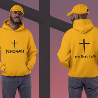 Jehovah Pullover Hoodie Front & Back - Black