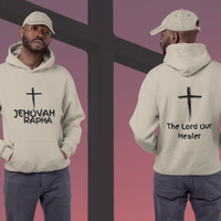 Jehovah Rapha Pullover Hoodie Front & Back - Black