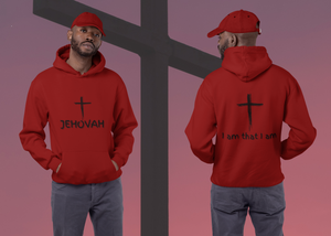 Jehovah Pullover Hoodie Front & Back - Black