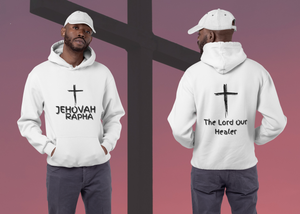 Jehovah Rapha Pullover Hoodie Front & Back - Black