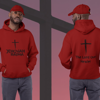 Jehovah Rapha Pullover Hoodie Front & Back - Black
