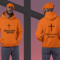 Jehovah Rapha Pullover Hoodie Front & Back - Black