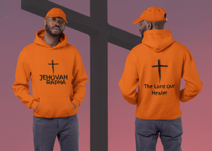 Jehovah Rapha Pullover Hoodie Front & Back - Black