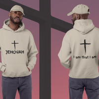 Jehovah Pullover Hoodie Front & Back - Black