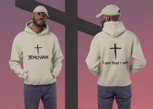 Jehovah Pullover Hoodie Front & Back - Black