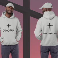 Jehovah Pullover Hoodie Front & Back - Black
