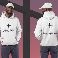 Jehovah Pullover Hoodie Front & Back - Black
