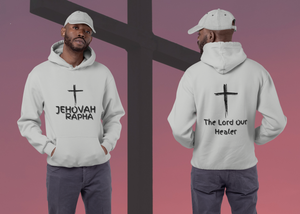 Jehovah Rapha Pullover Hoodie Front & Back - Black