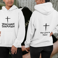 Jehovah Shammah Pullover Hoodie Front & Back - Black