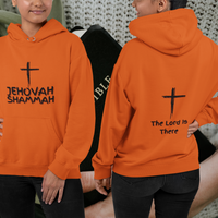 Jehovah Shammah Pullover Hoodie Front & Back - Black