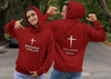 Jehovah Shalom Pullover Hoodie Front & Back - White