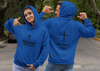 Jehovah Shalom Pullover Hoodie Front & Back - Black