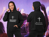 Jehovah Tsidkenu Pullover Hoodie Front & Back - White