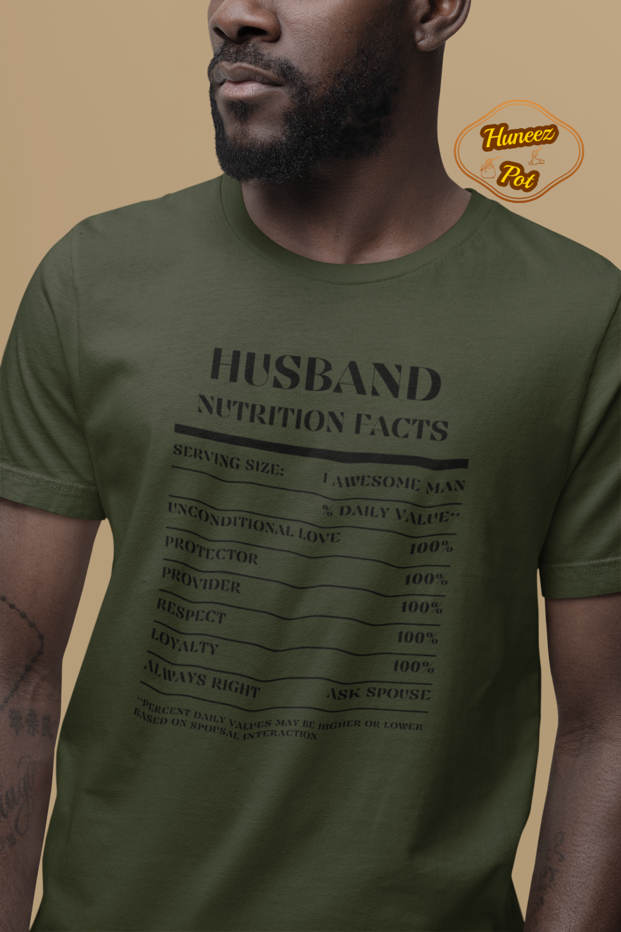 Nutrition Facts T-Shirt SS - Husband - Black