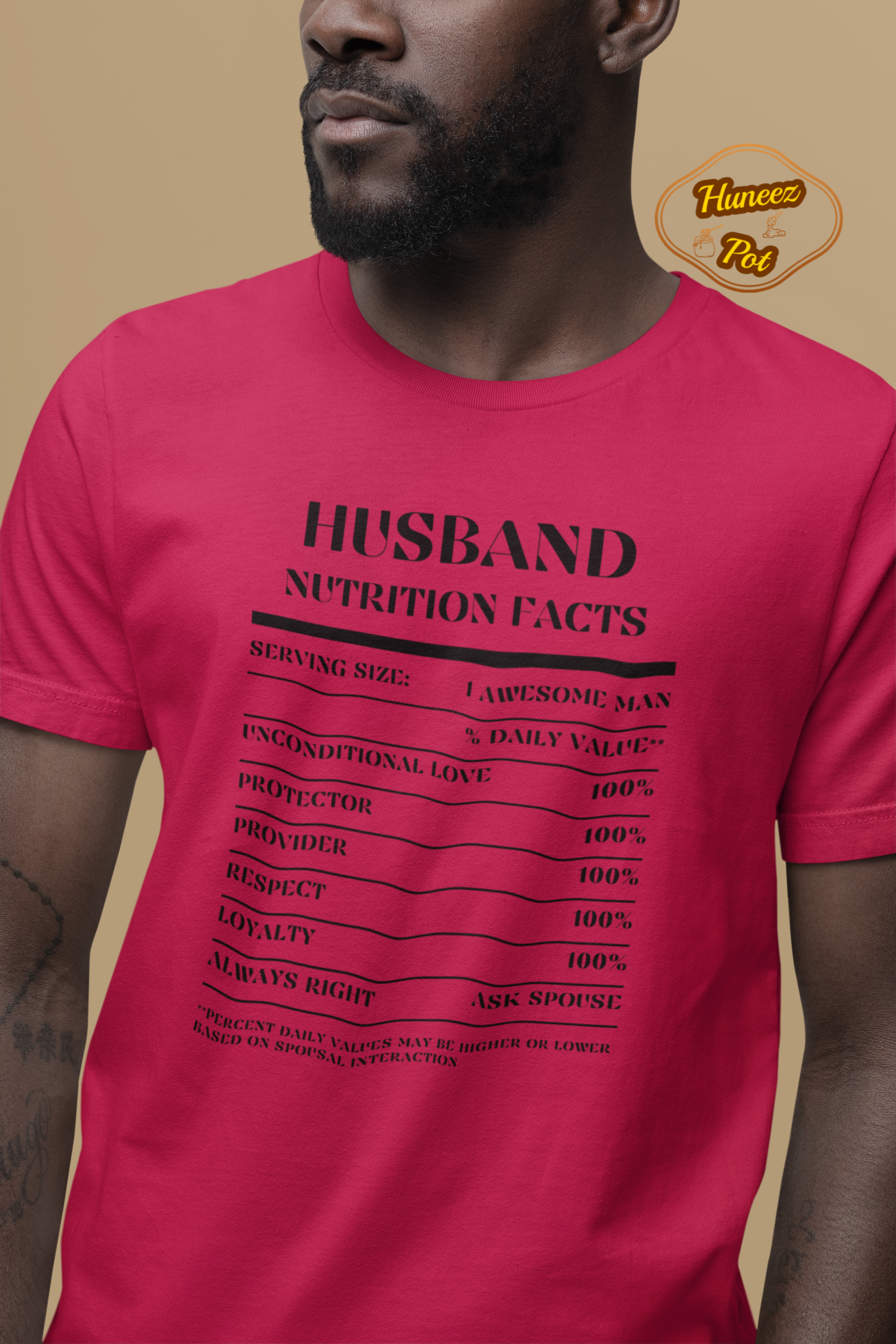 Nutrition Facts T-Shirt SS - Husband - Black