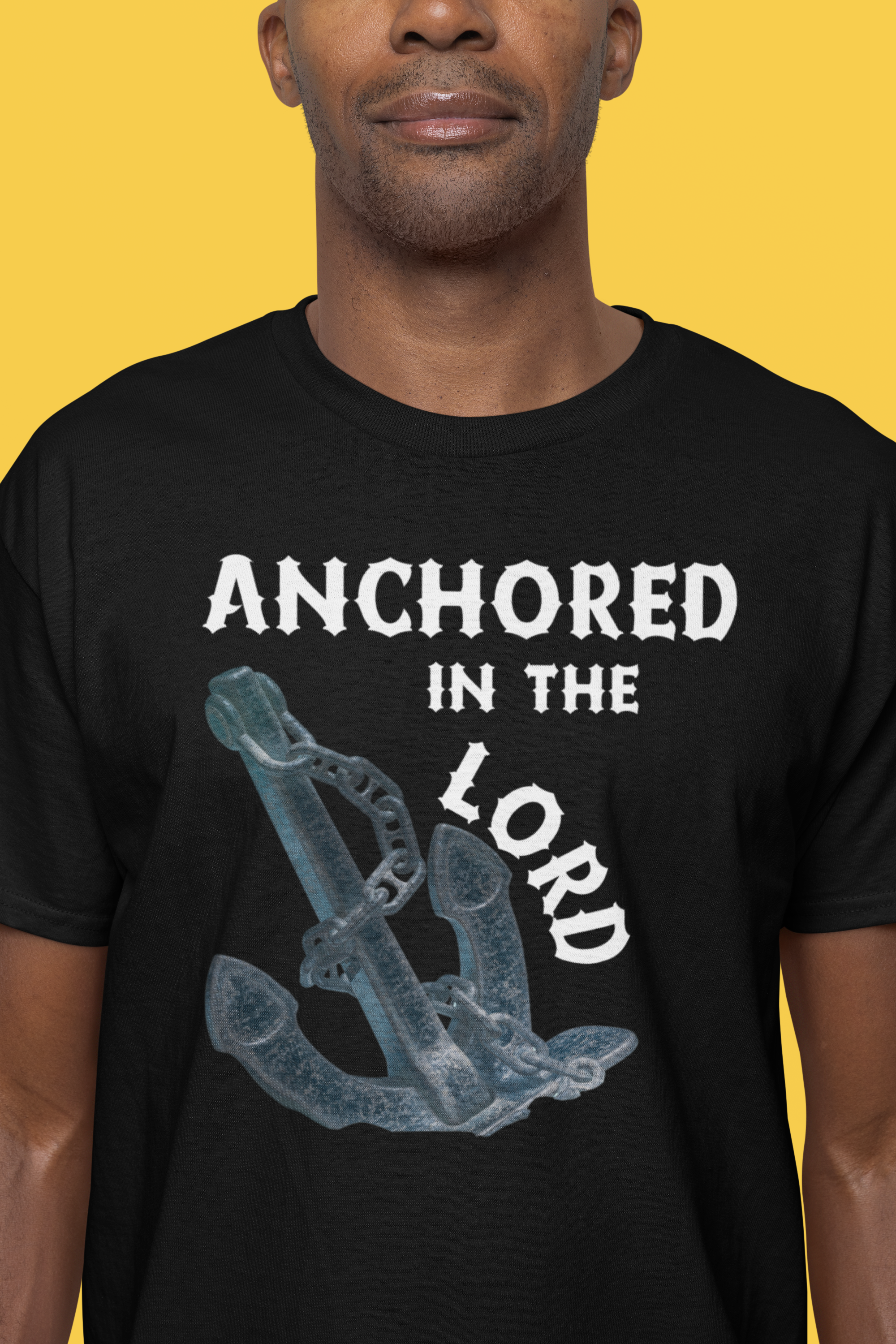 Anchored in the Lord Short Sleeve Shirt - White