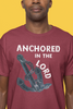 Anchored in the Lord Short Sleeve Shirt - White