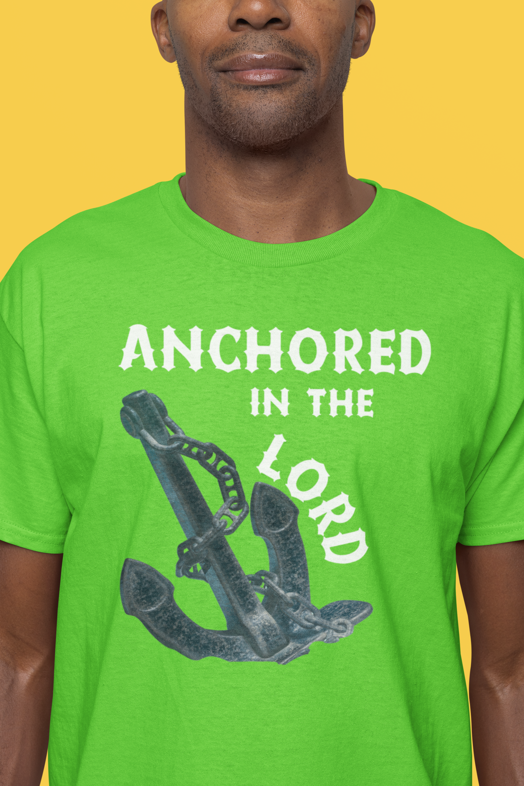 Anchored in the Lord Short Sleeve Shirt - White