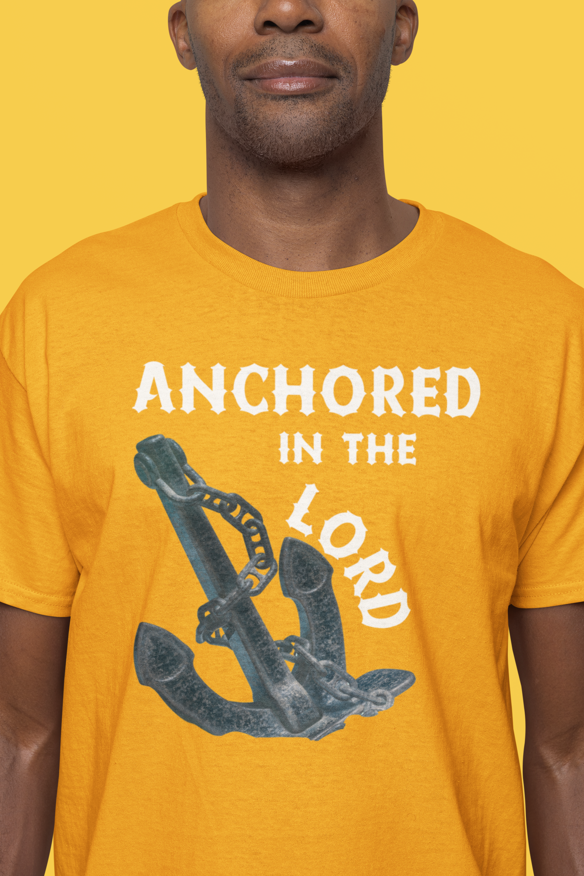 Anchored in the Lord Short Sleeve Shirt - White