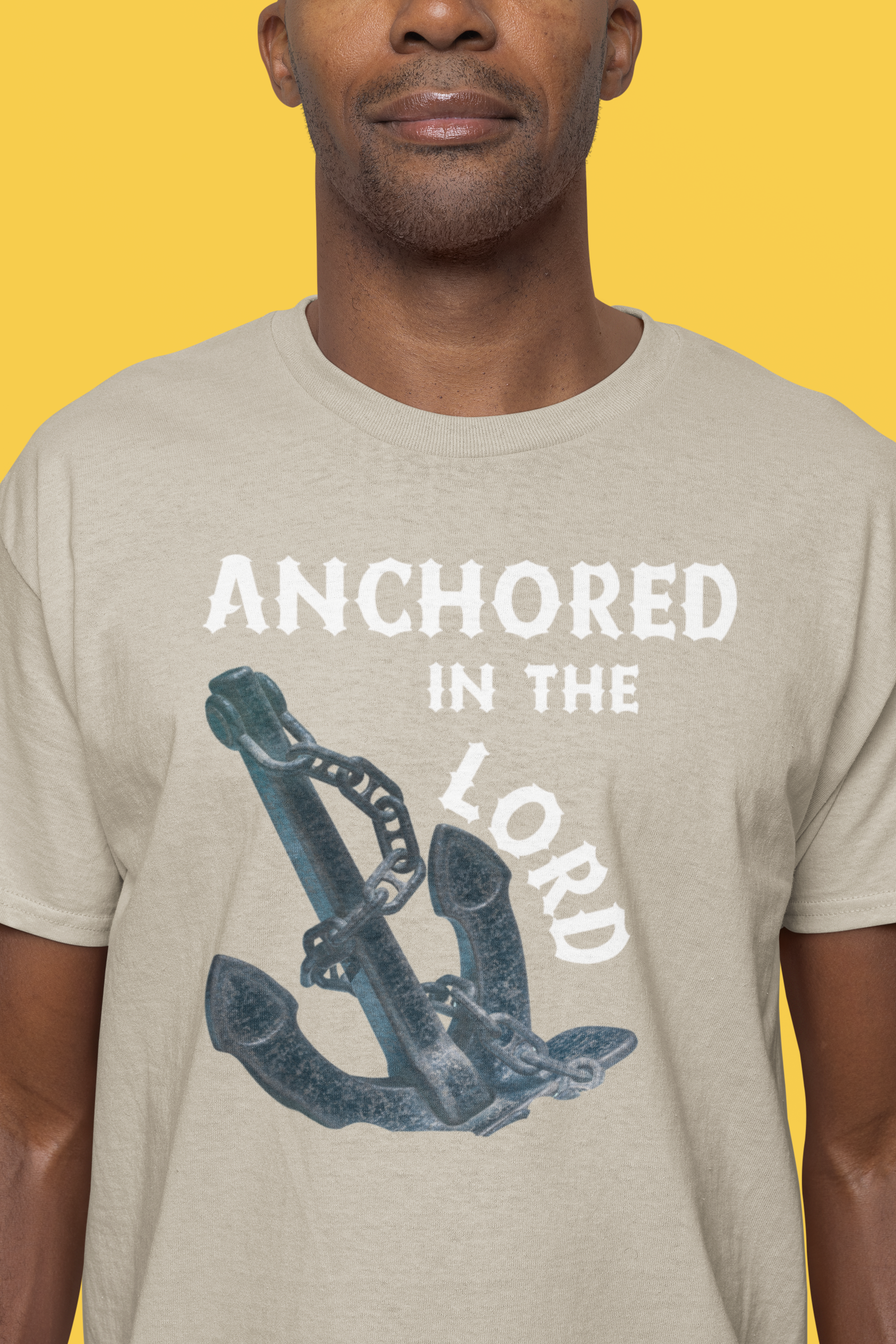 Anchored in the Lord Short Sleeve Shirt - White