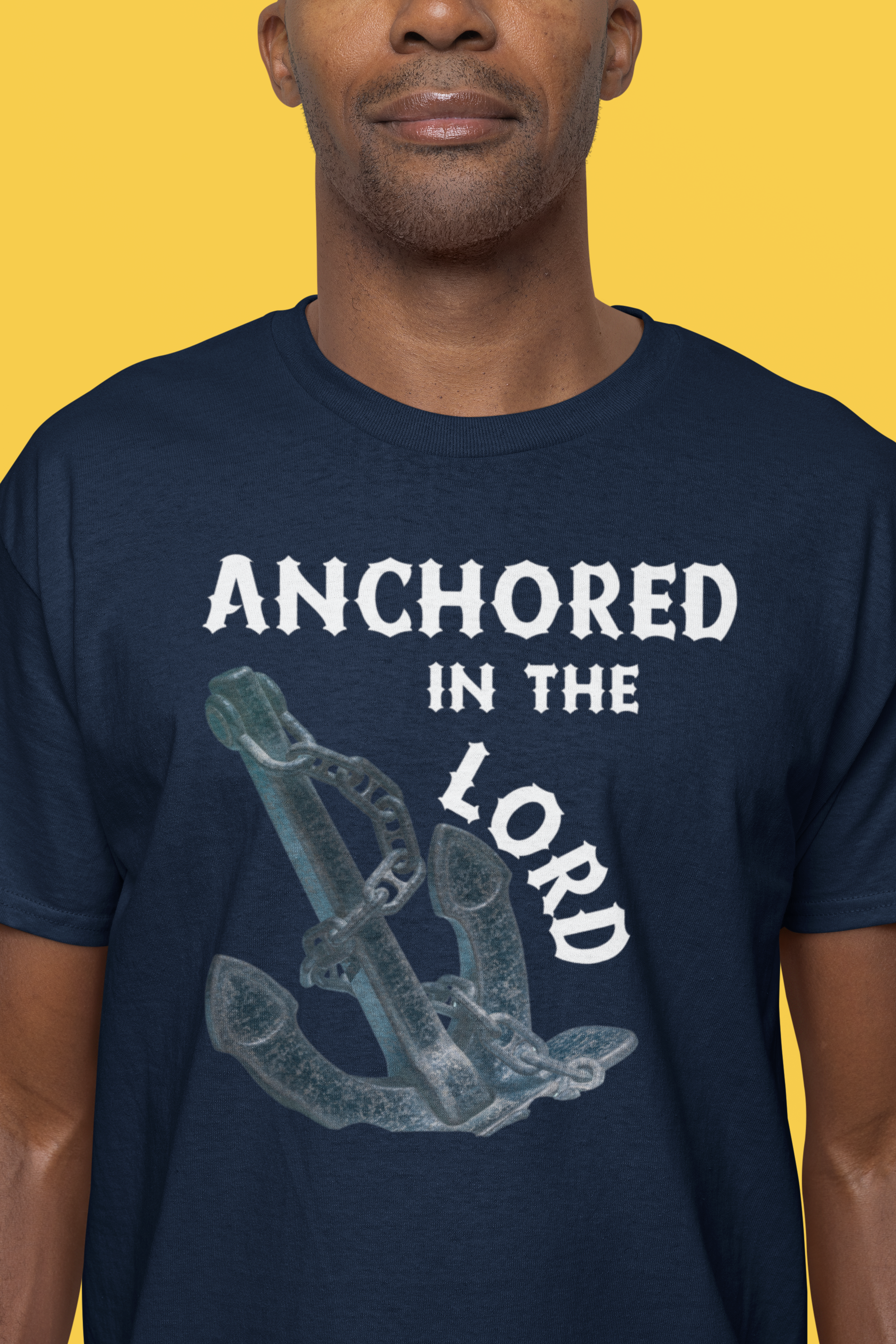 Anchored in the Lord Short Sleeve Shirt - White