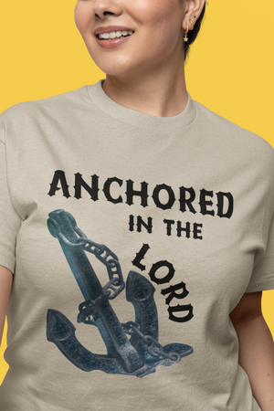 Anchored in the Lord Short Sleeve Shirt - Black