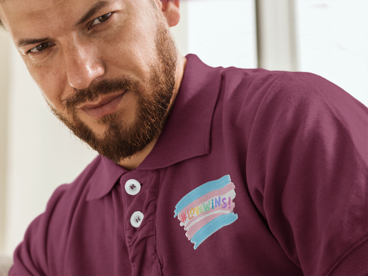 Transgender Love Wins Short Sleeve Polo