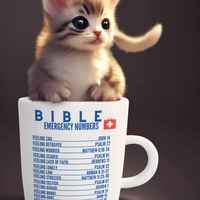Emergency Bible Numbers Christian Mug Blue