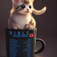 Emergency Bible Numbers Christian Mug Blue