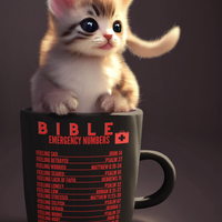 Emergency Bible Numbers Christian Mug Red