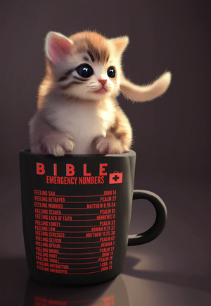 Emergency Bible Numbers Christian Mug Red