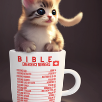 Emergency Bible Numbers Christian Mug Red