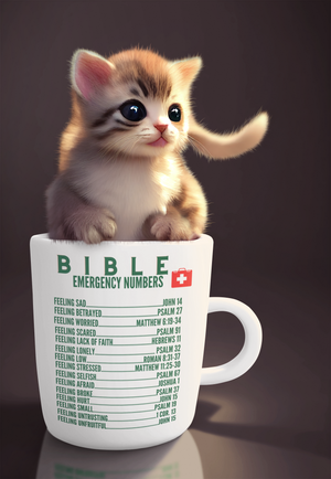 Emergency Bible Numbers Christian Mug Green