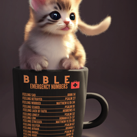 Emergency Bible Numbers Christian Mug Orange