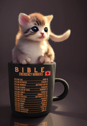 Emergency Bible Numbers Christian Mug Orange