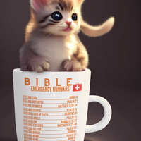 Emergency Bible Numbers Christian Mug Orange