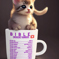 Emergency Bible Numbers Christian Mug Purple