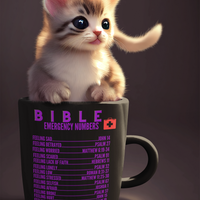 Emergency Bible Numbers Christian Mug Purple