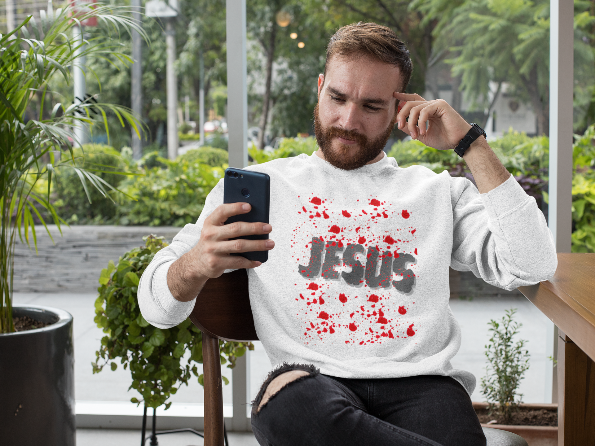 Blood of Jesus Crewneck Pullover Sweatshirt