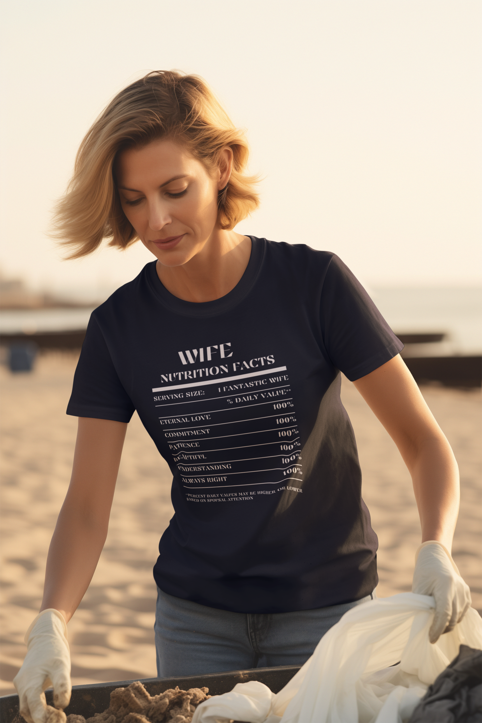 Nutrition Facts T-Shirt SS - Wife - White