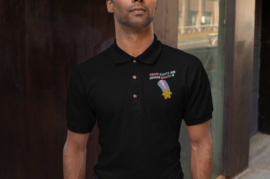 Trans Rights Short Sleeve Polo