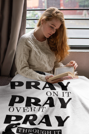 Pray On Cozy Plush Fleece Blanket