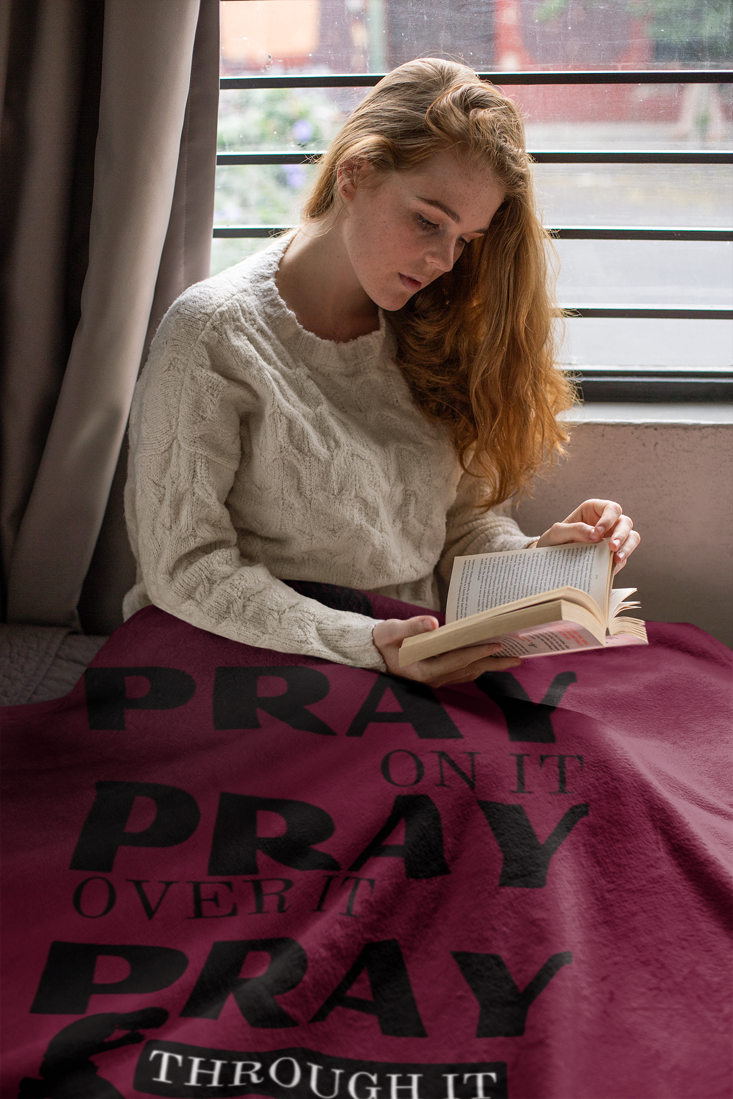 Pray On Cozy Plush Fleece Blanket