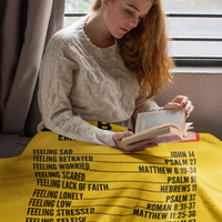Emergency Bible Numbers Cozy Plush Fleece Blanket - Black