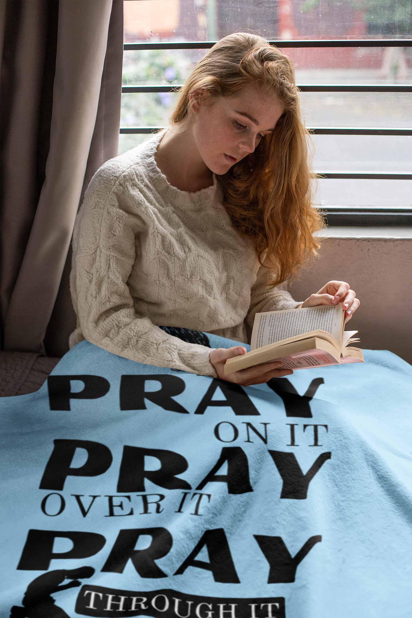 Pray On Cozy Plush Fleece Blanket